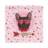 Handsome Black & White Colored Male French Bulldog Pink Valentine&