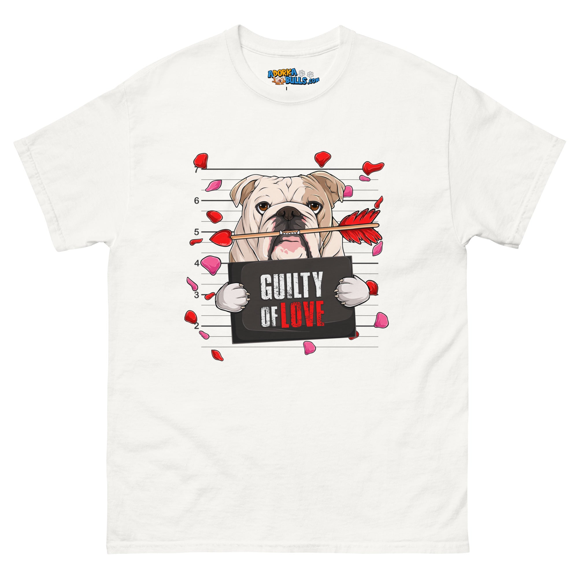 Handsome Fawn &amp; White Colored Male English Bulldog Guilty of Love Men&