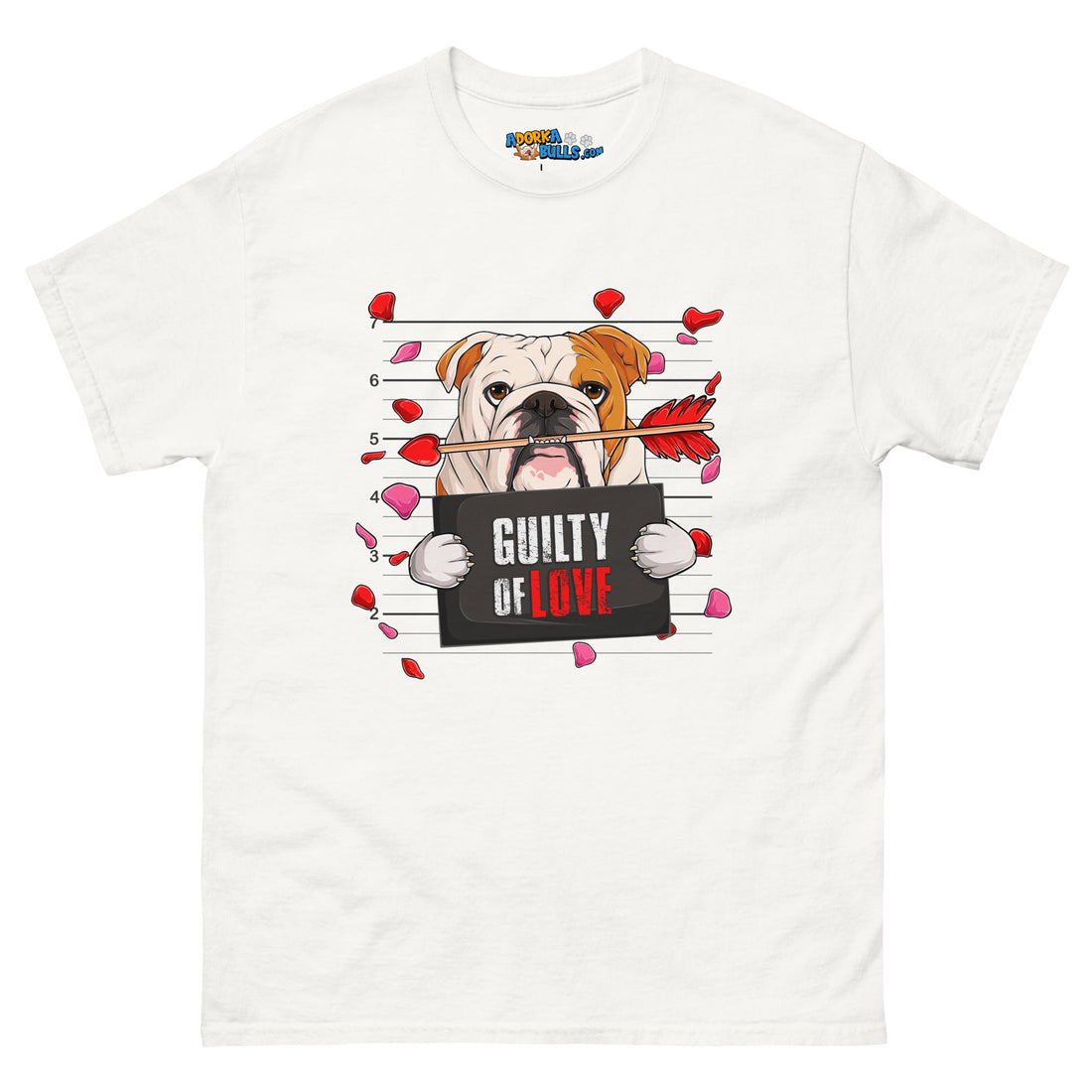 Handsome Red &amp; White Colored Male English Bulldog Guilty of Love Men&