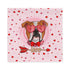 Handsome Red & White Colored Male English Bulldog Pink Valentine&
