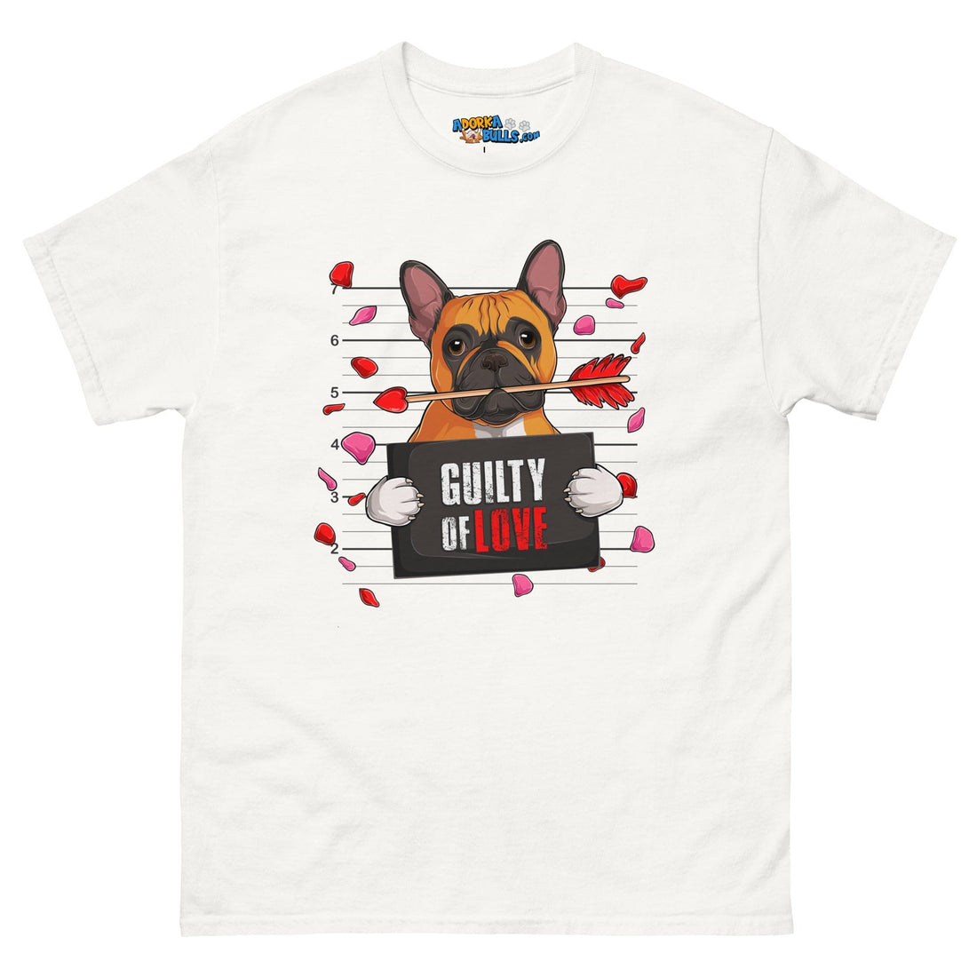 Handsome Red &amp; White Colored Male French Bulldog Guilty of Love Men&