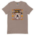 "Happy Bullgiving" English Bulldog Unisex Tee | Fawn & White Colored Male