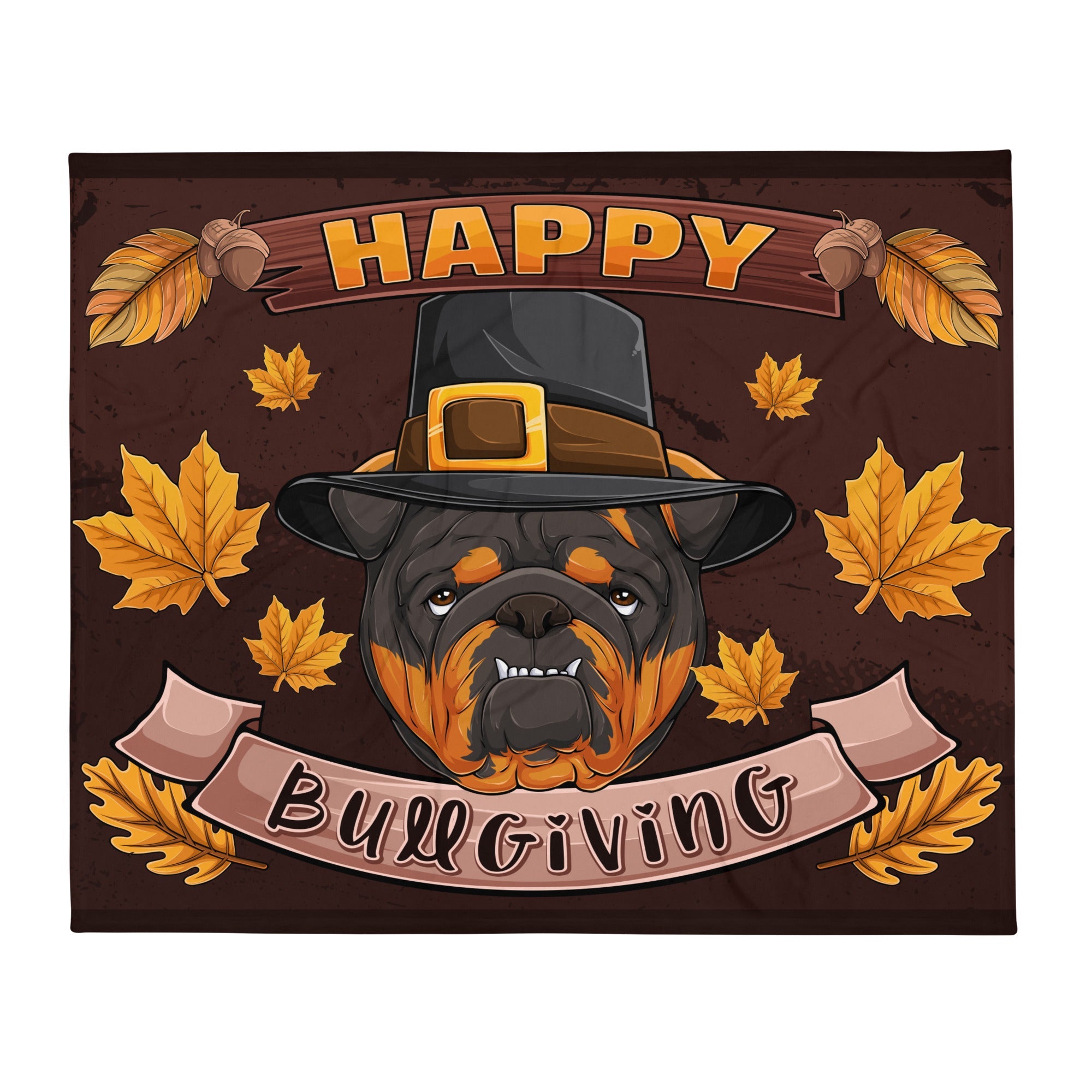 Happy Bullgiving Throw Blanket