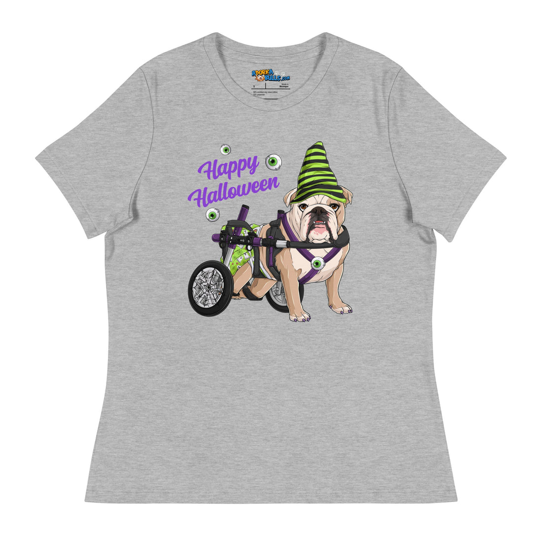 &quot;Happy Halloween&quot; Female English Bulldog Ghost Women&