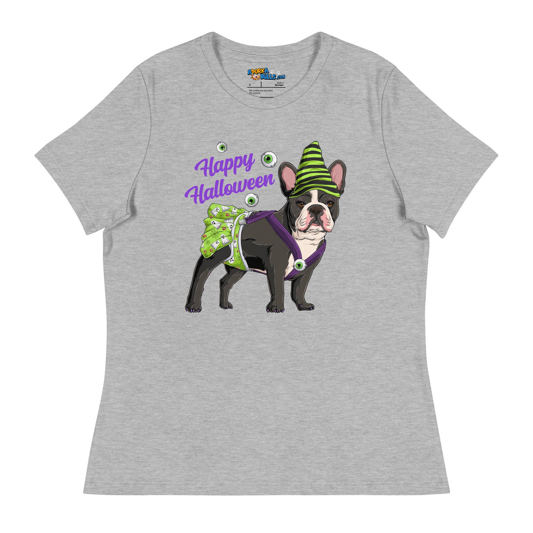 &quot;Happy Halloween&quot; Female Frenchie Ghost Women&