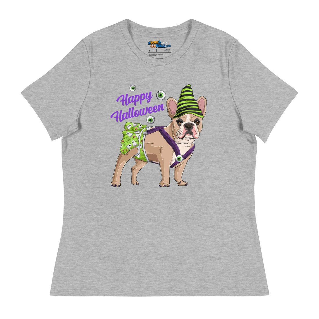 &quot;Happy Halloween&quot; Female Frenchie Ghost Women&