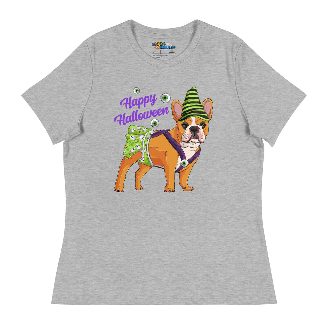 &quot;Happy Halloween&quot; Female Frenchie Ghost Women&