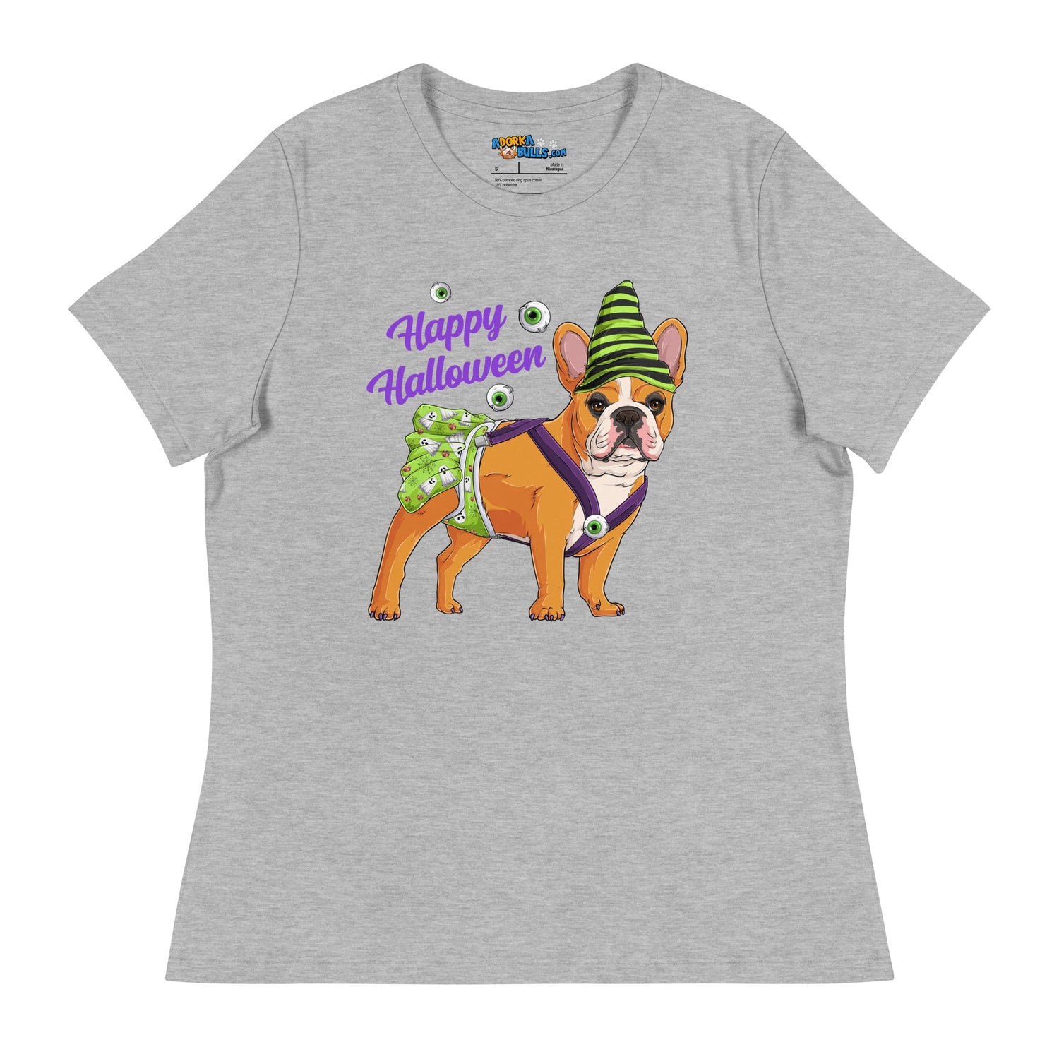 &quot;Happy Halloween&quot; Female Frenchie Ghost Women&