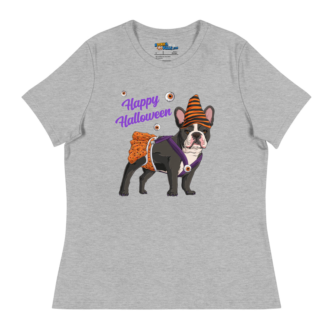 "Happy Halloween" Female Frenchie Pumpkin Women&