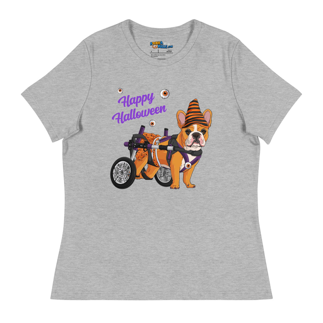 &quot;Happy Halloween&quot; Female Frenchie Pumpkin Women&