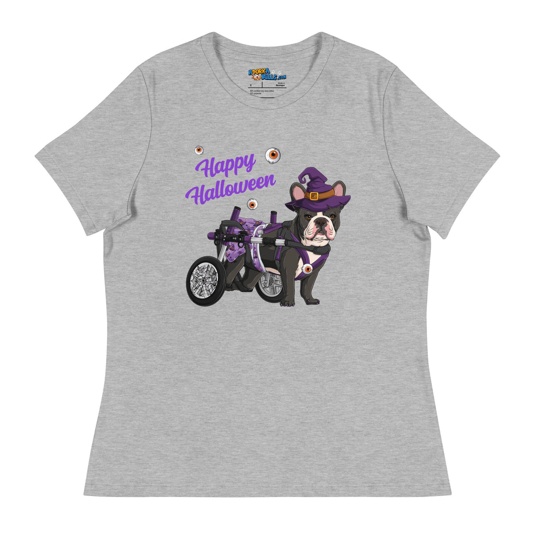 &quot;Happy Halloween&quot; Female Frenchie Witch Women&