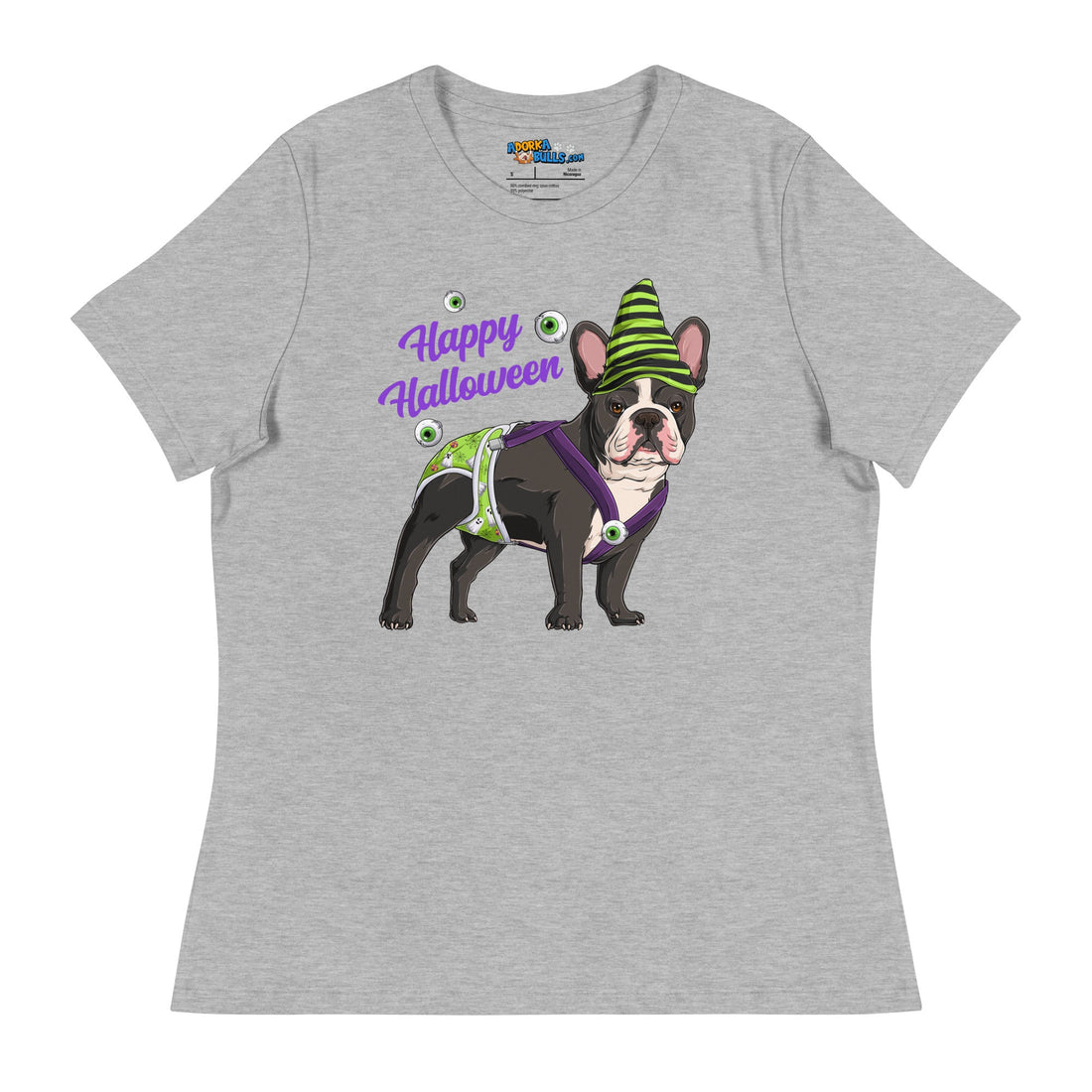 &quot;Happy Halloween&quot; Male Frenchie Ghost Women&
