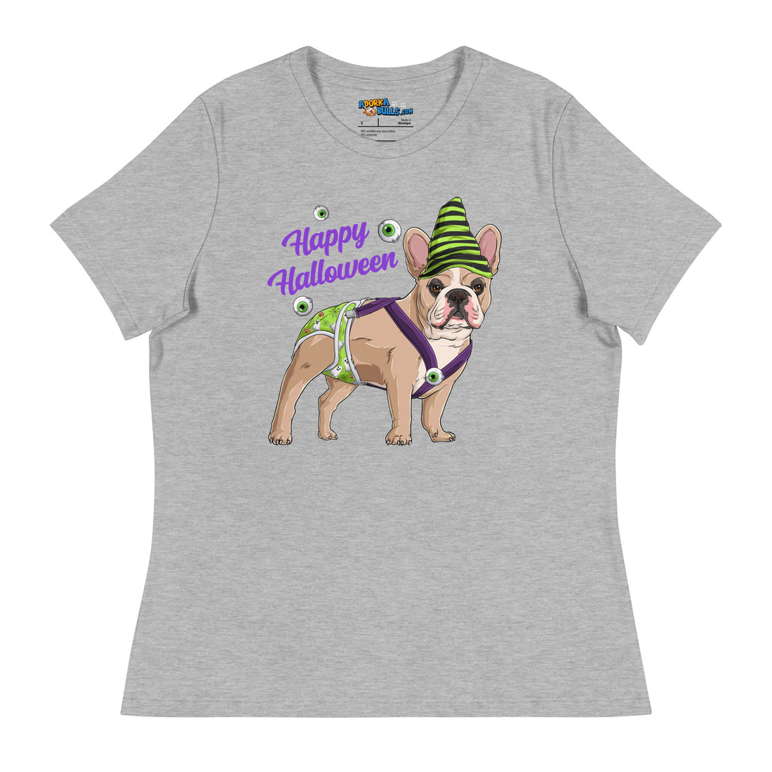 &quot;Happy Halloween&quot; Male Frenchie Ghost Women&