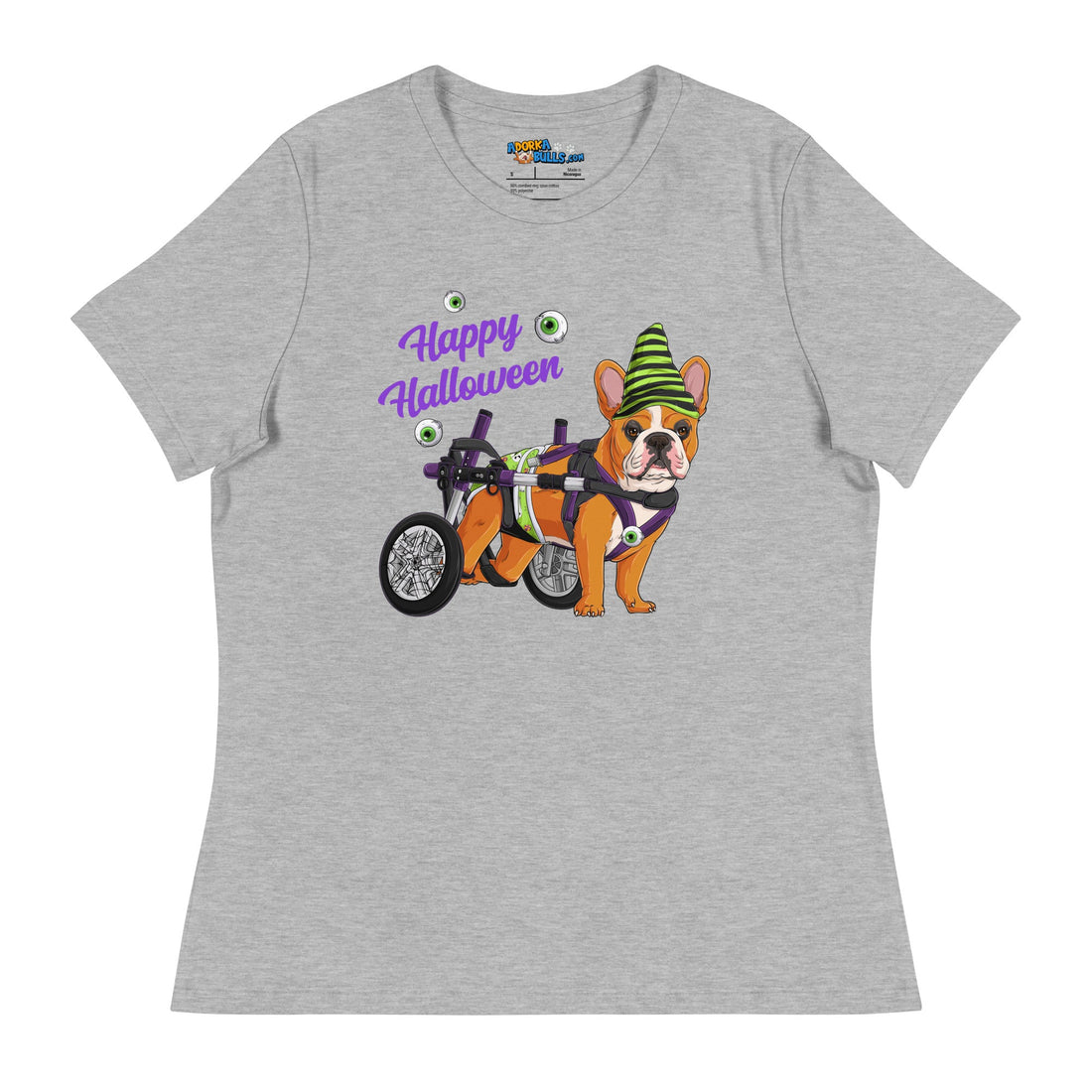 &quot;Happy Halloween&quot; Male Frenchie Ghost Women&