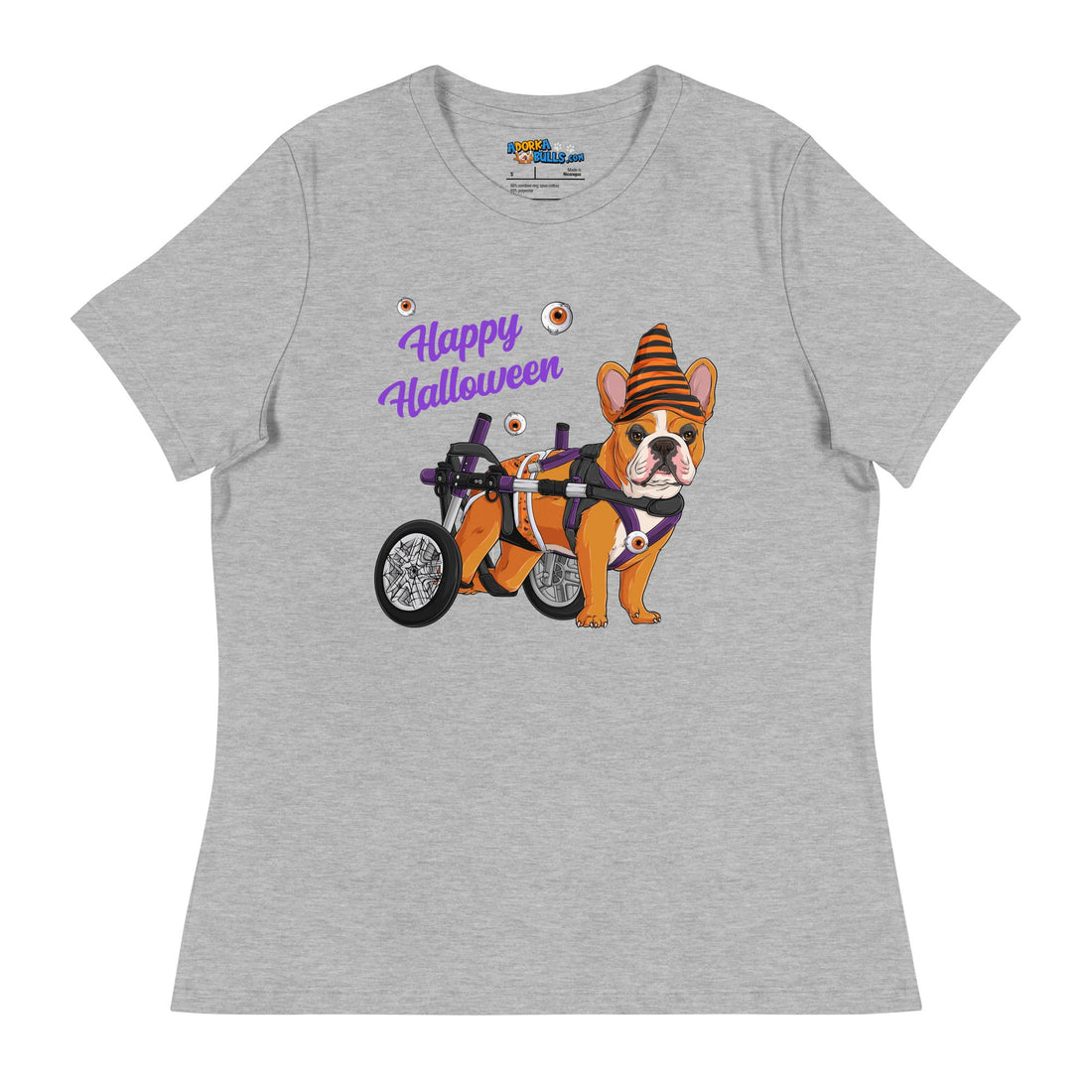 &quot;Happy Halloween&quot; Male Frenchie Pumpkin Women&
