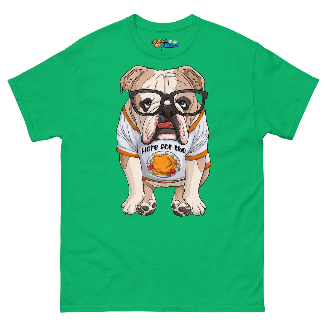 &quot;Here For The Turkey&quot; English Bulldog Men&