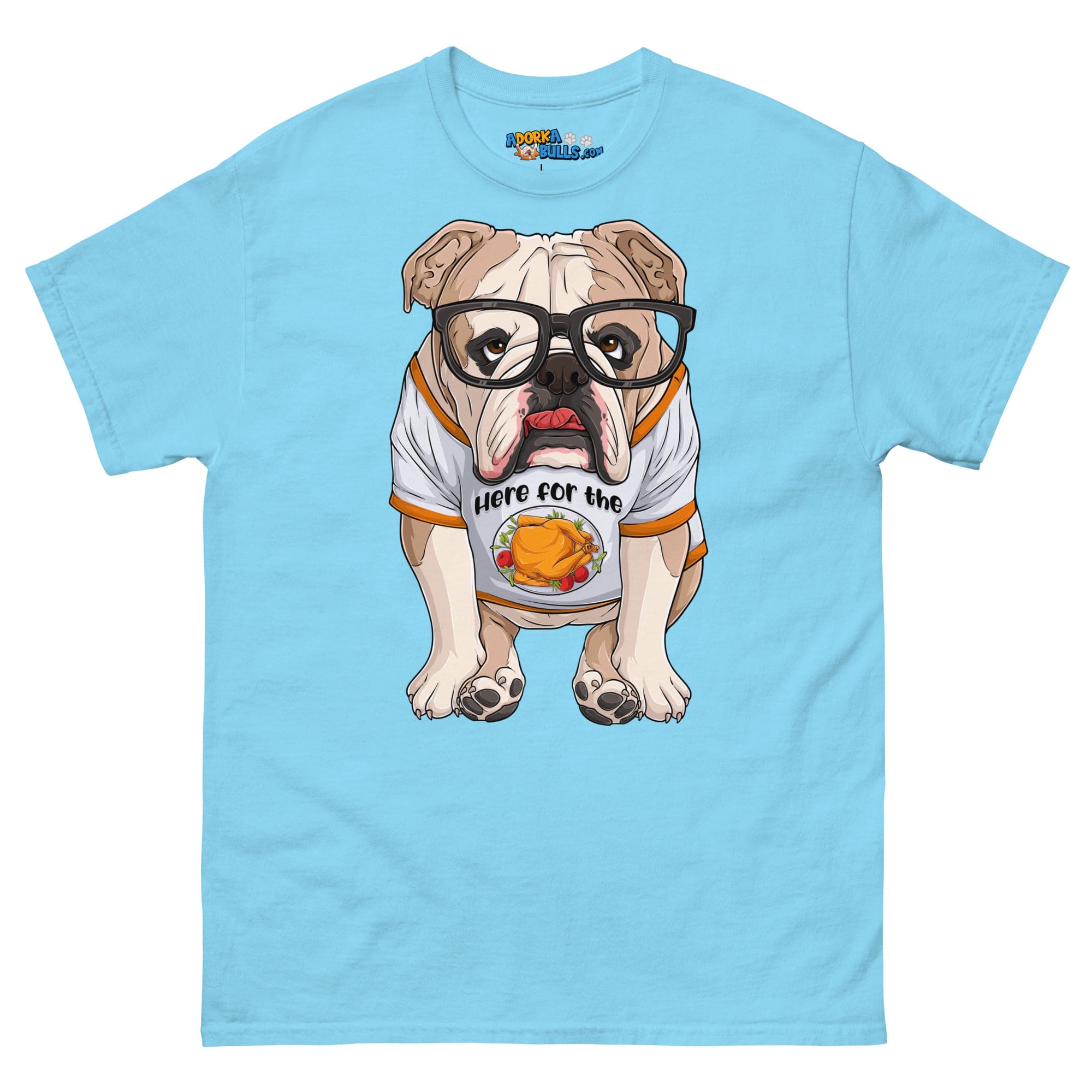 &quot;Here For The Turkey&quot; English Bulldog Men&