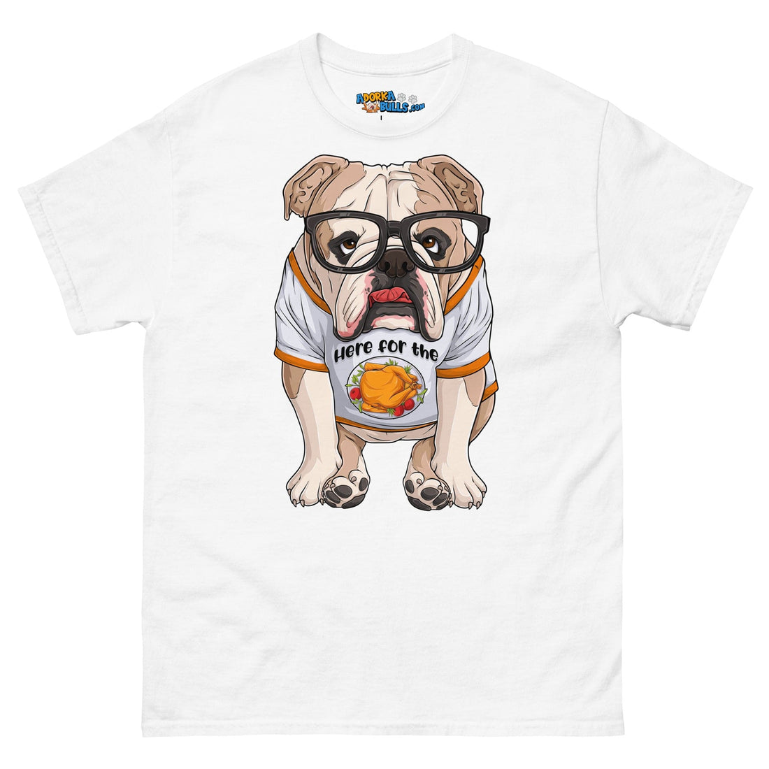 "Here For The Turkey" English Bulldog Men&