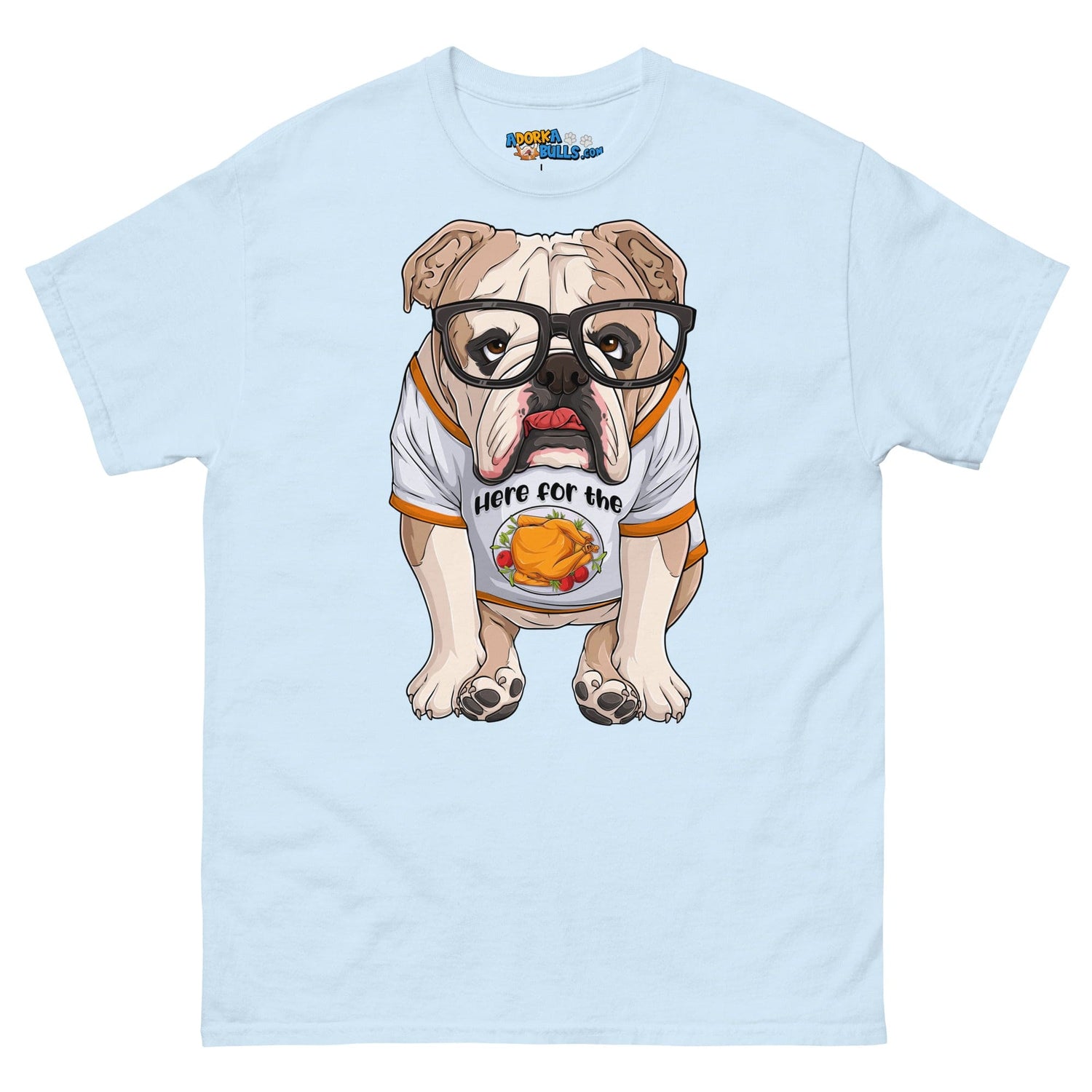 &quot;Here For The Turkey&quot; English Bulldog Men&