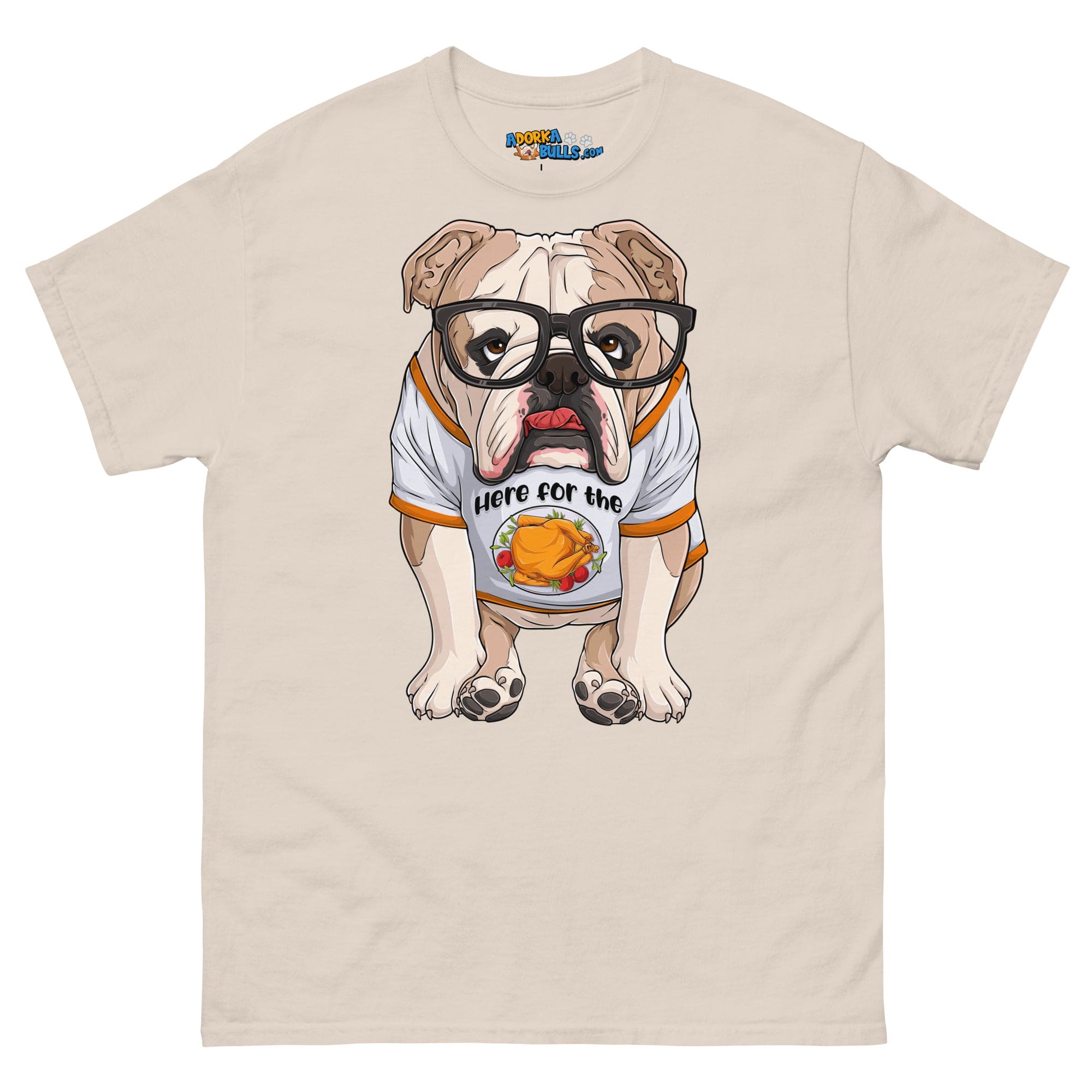 &quot;Here For The Turkey&quot; English Bulldog Men&