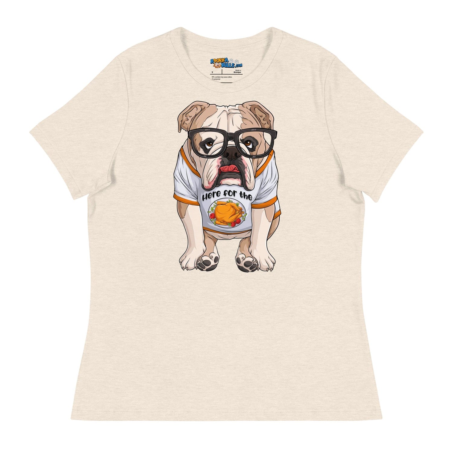 &quot;Here For The Turkey&quot; English Bulldog Women&