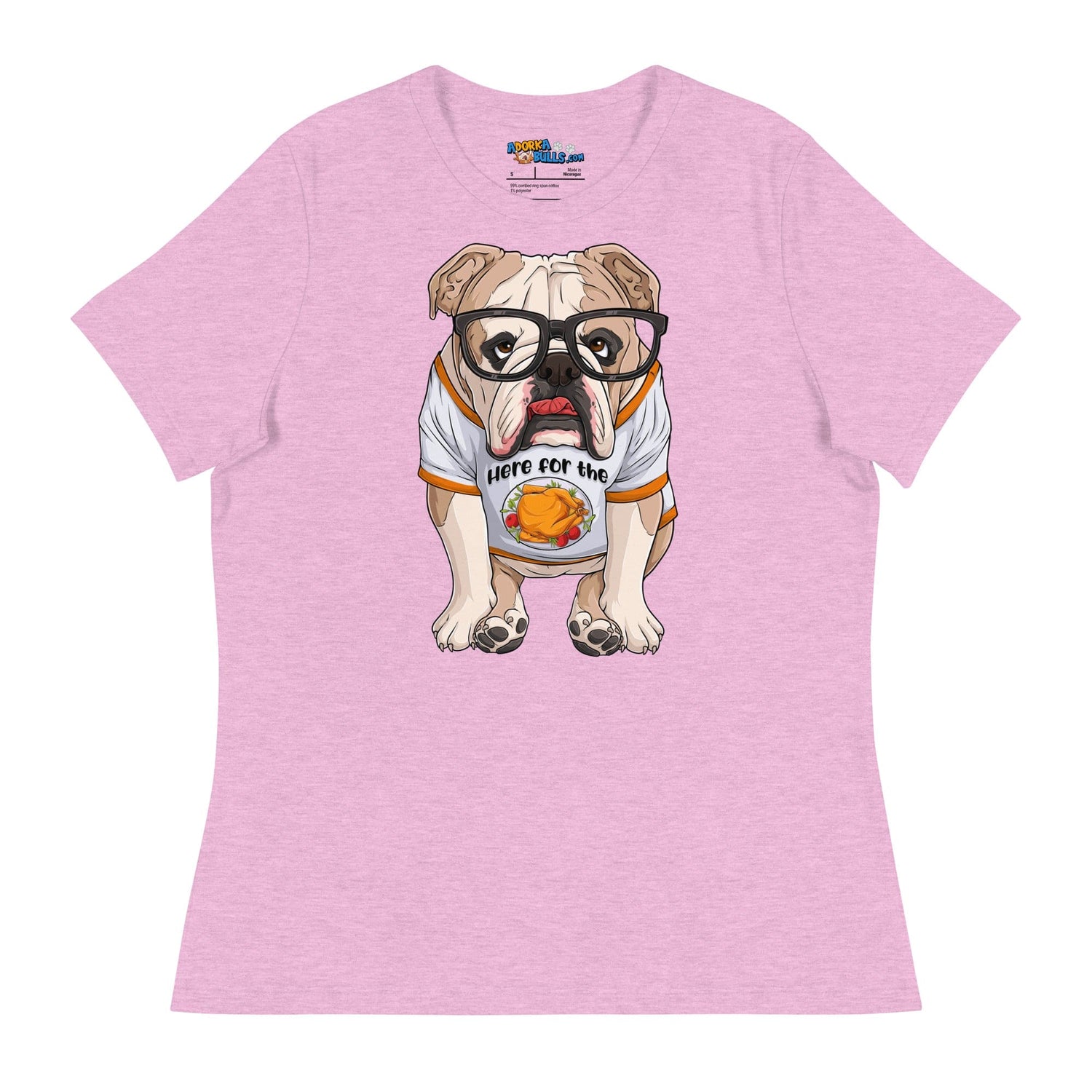 &quot;Here For The Turkey&quot; English Bulldog Women&