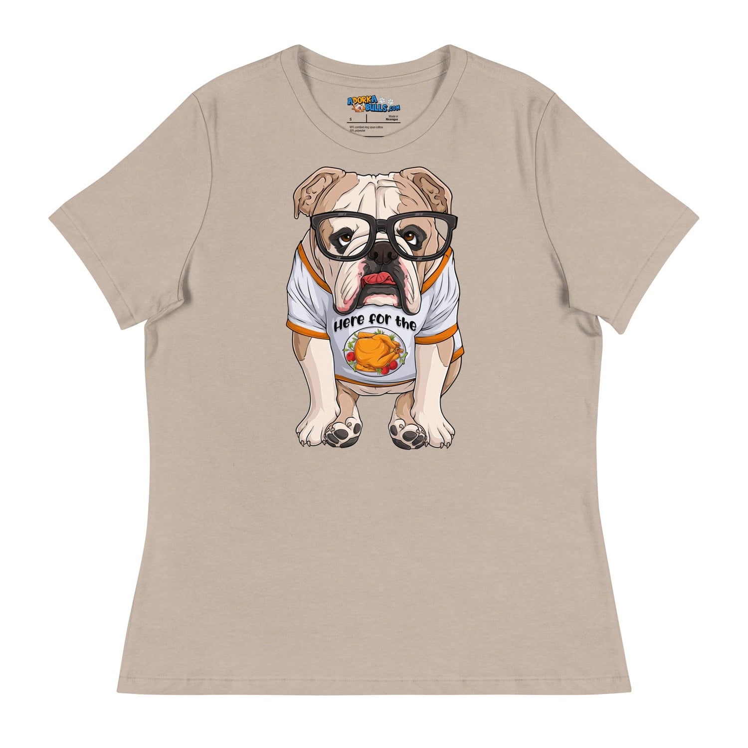 &quot;Here For The Turkey&quot; English Bulldog Women&