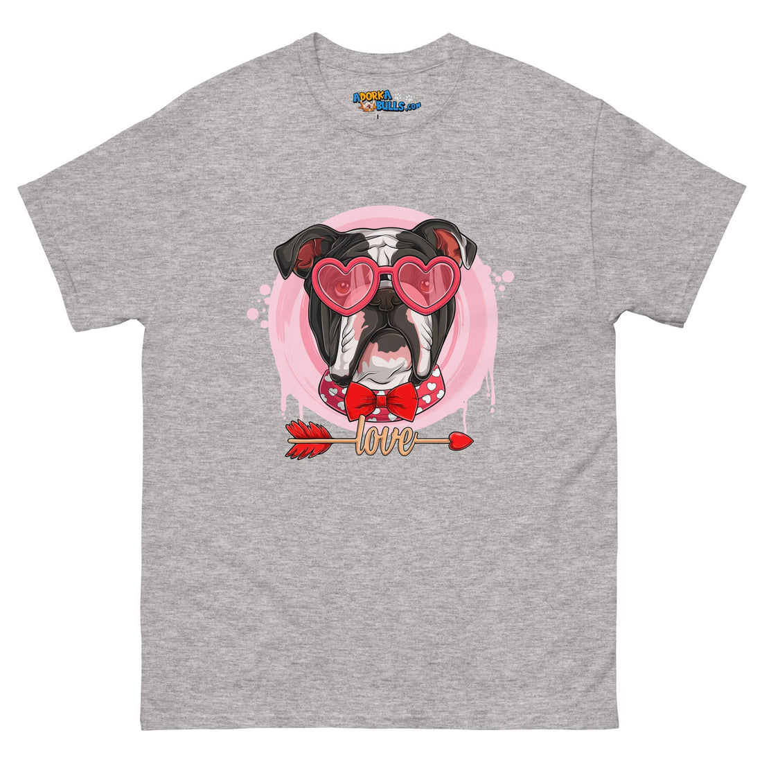 Hunky Black & White Colored Male English Bulldog Valentine&