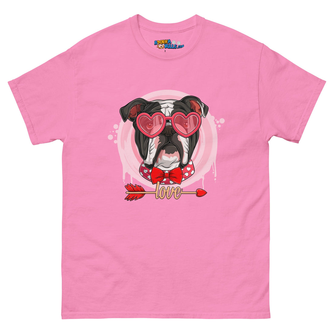 Hunky Black & White Colored Male English Bulldog Valentine&