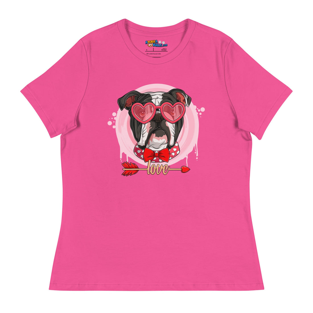 Hunky Black & White Colored Male English Bulldog Valentine&