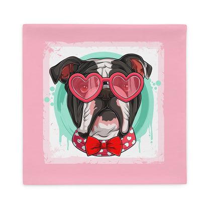 Hunky English Bulldog Pink Valentine&