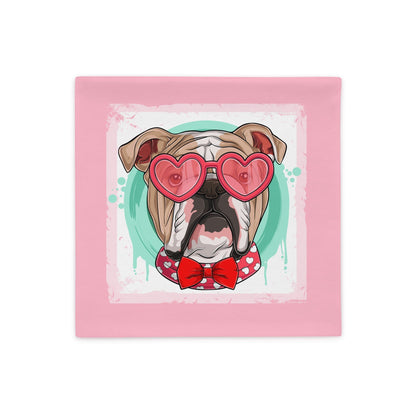 Hunky English Bulldog Pink Valentine&