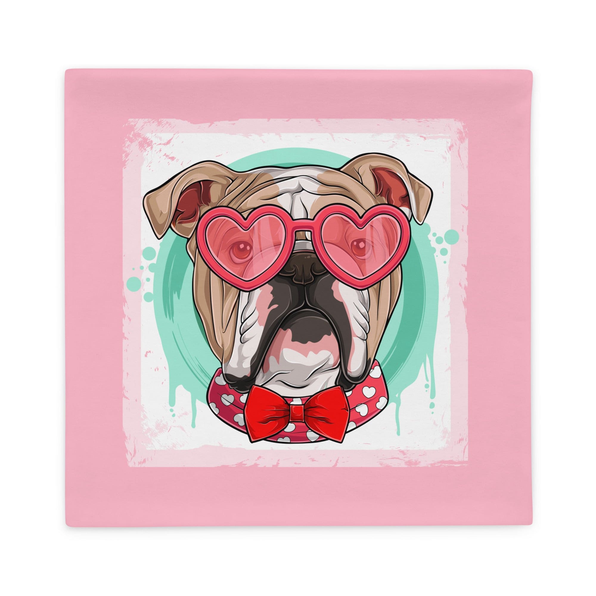 Hunky English Bulldog Pink Valentine&