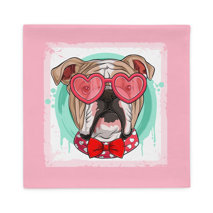 Hunky English Bulldog Pink Valentine&