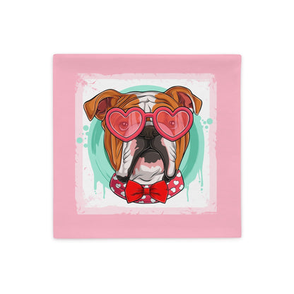 Hunky English Bulldog Pink Valentine&