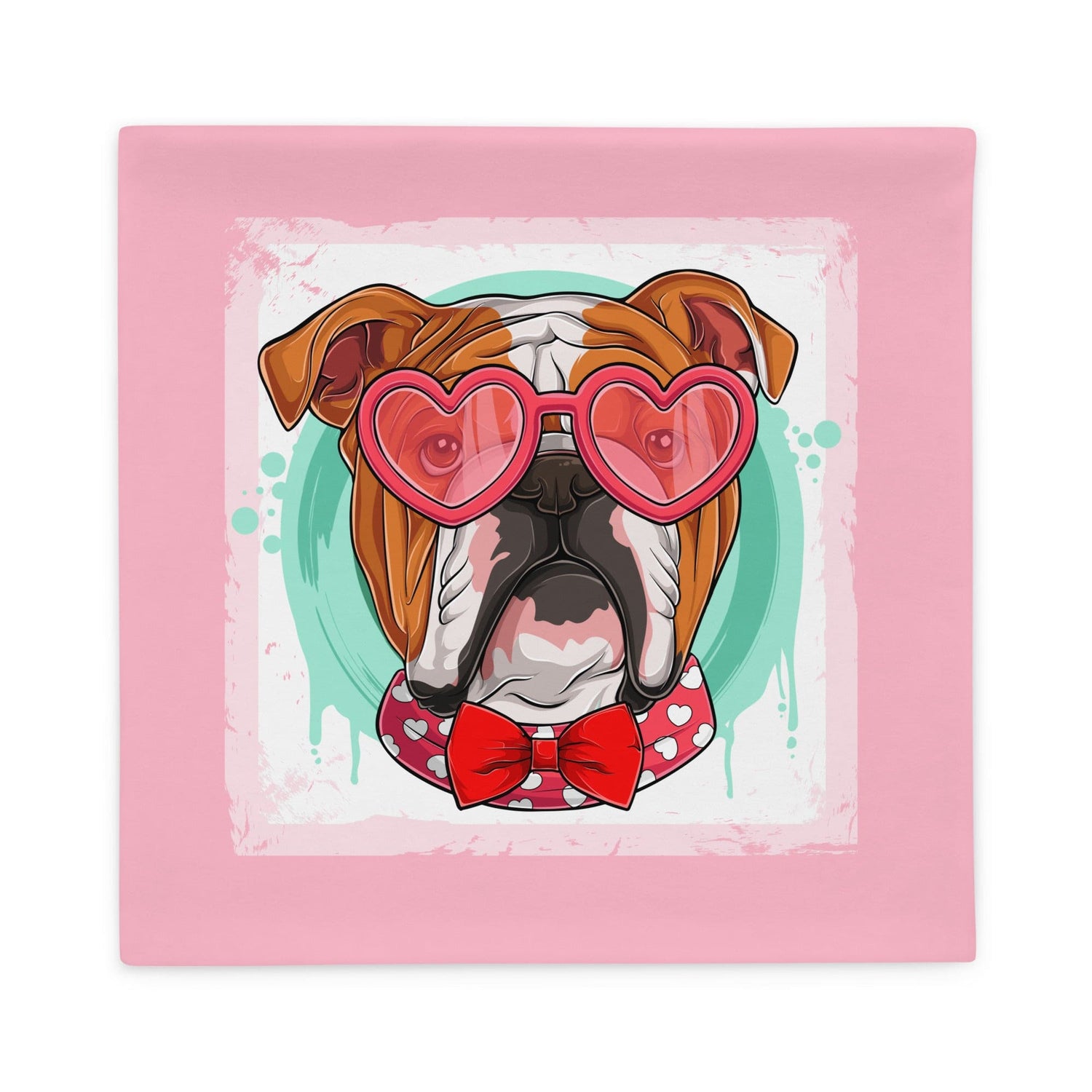 Hunky English Bulldog Pink Valentine&