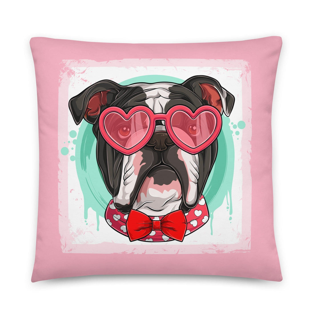 Hunky English Bulldog Pink Valentine&