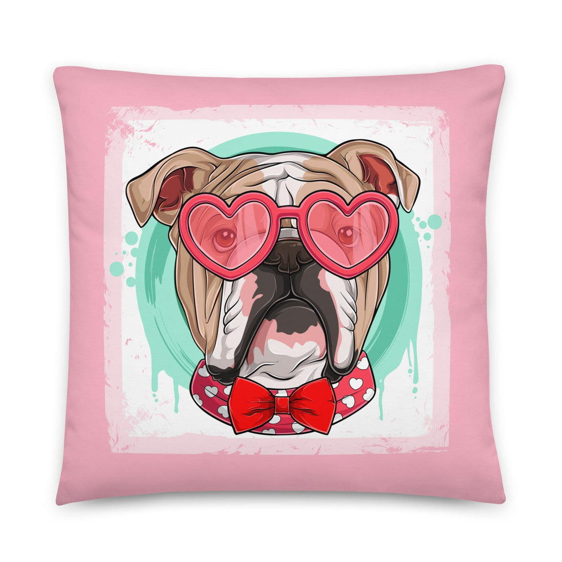 Hunky English Bulldog Pink Valentine&