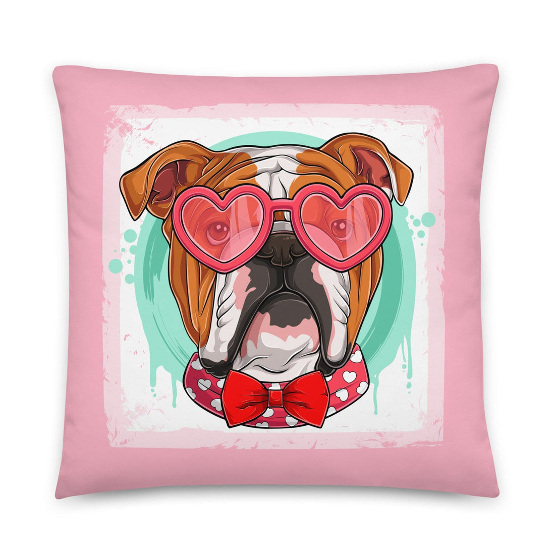 Hunky English Bulldog Pink Valentine&