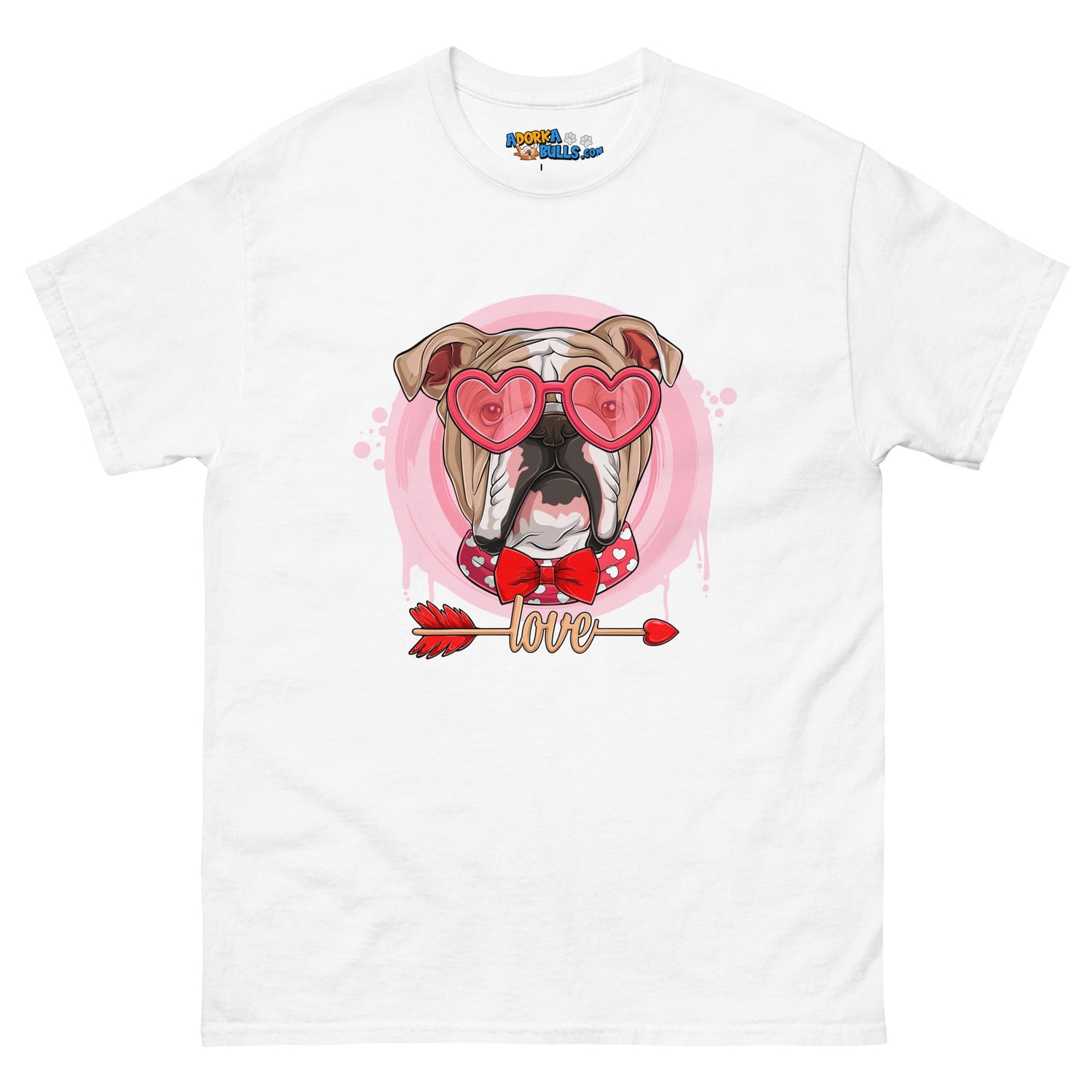 Hunky Fawn &amp; White Colored Male English Bulldog Valentine&