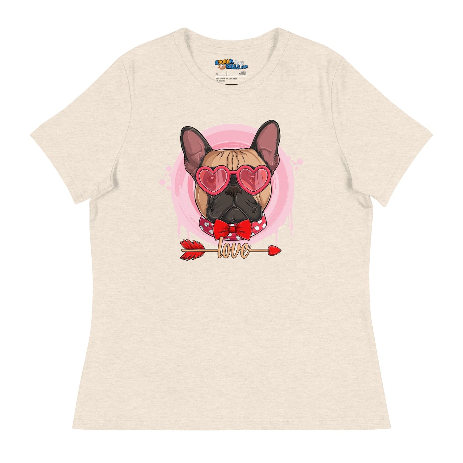 Hunky Fawn &amp; White Colored Male French Bulldog Valentine&