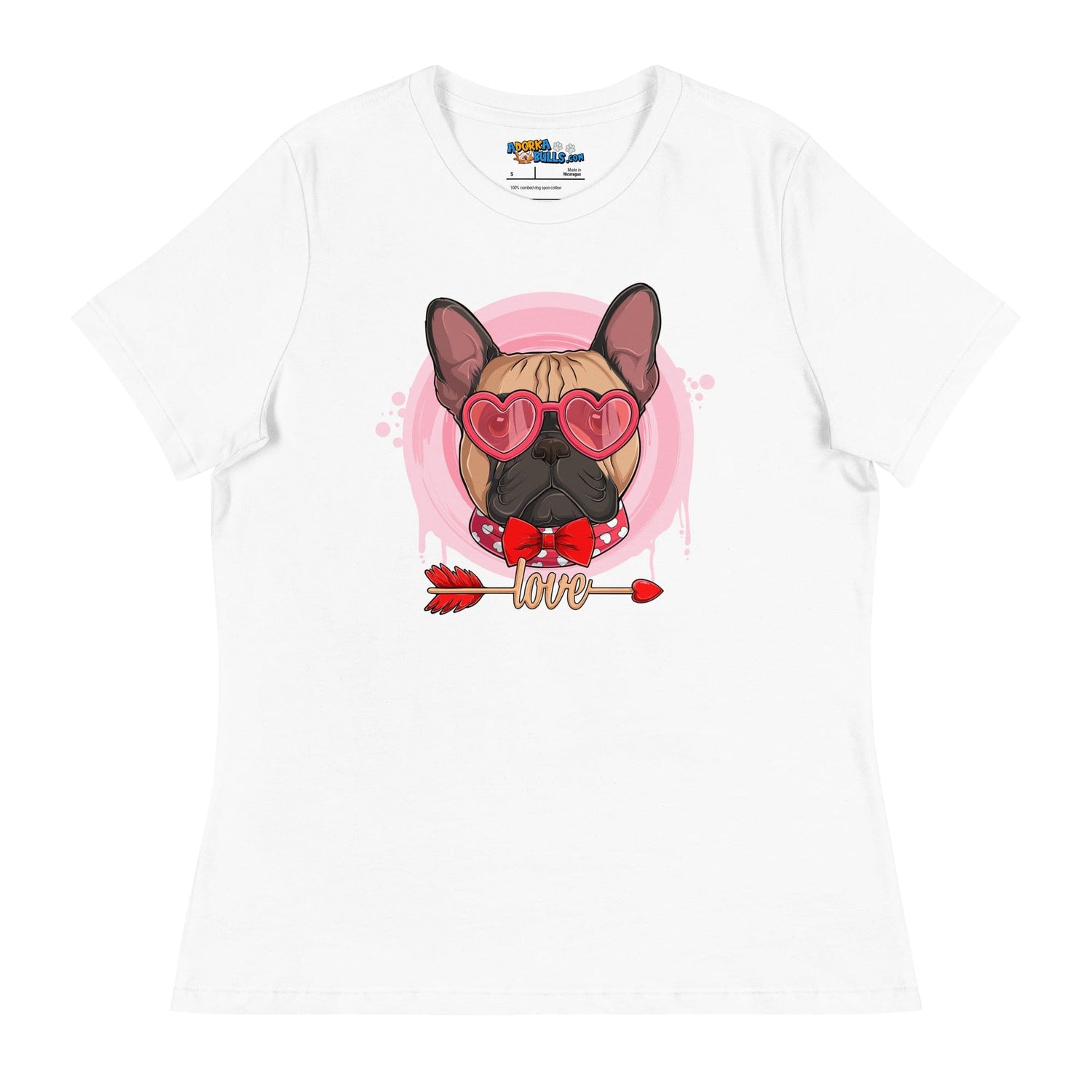 Hunky Fawn &amp; White Colored Male French Bulldog Valentine&