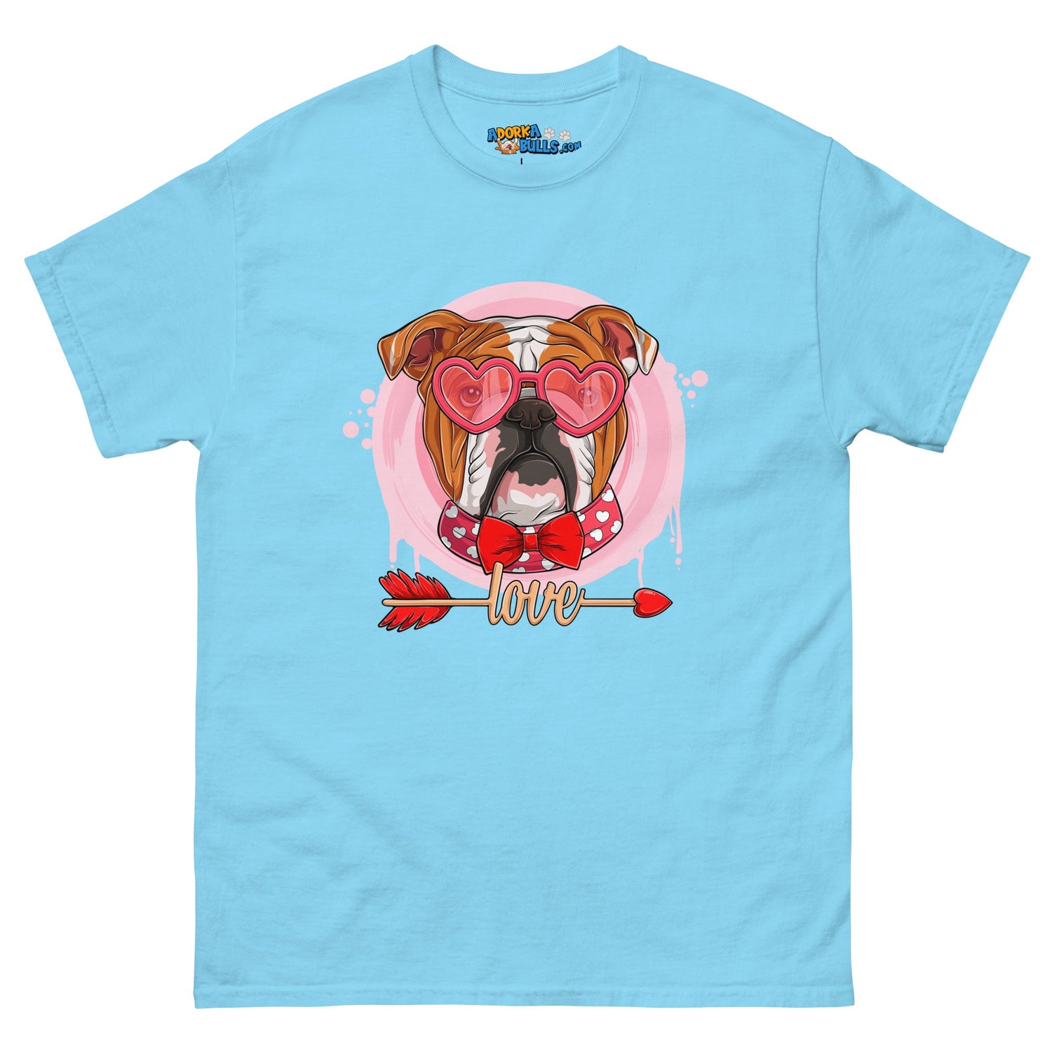Hunky Red &amp; White Colored Male English Bulldog Valentine&
