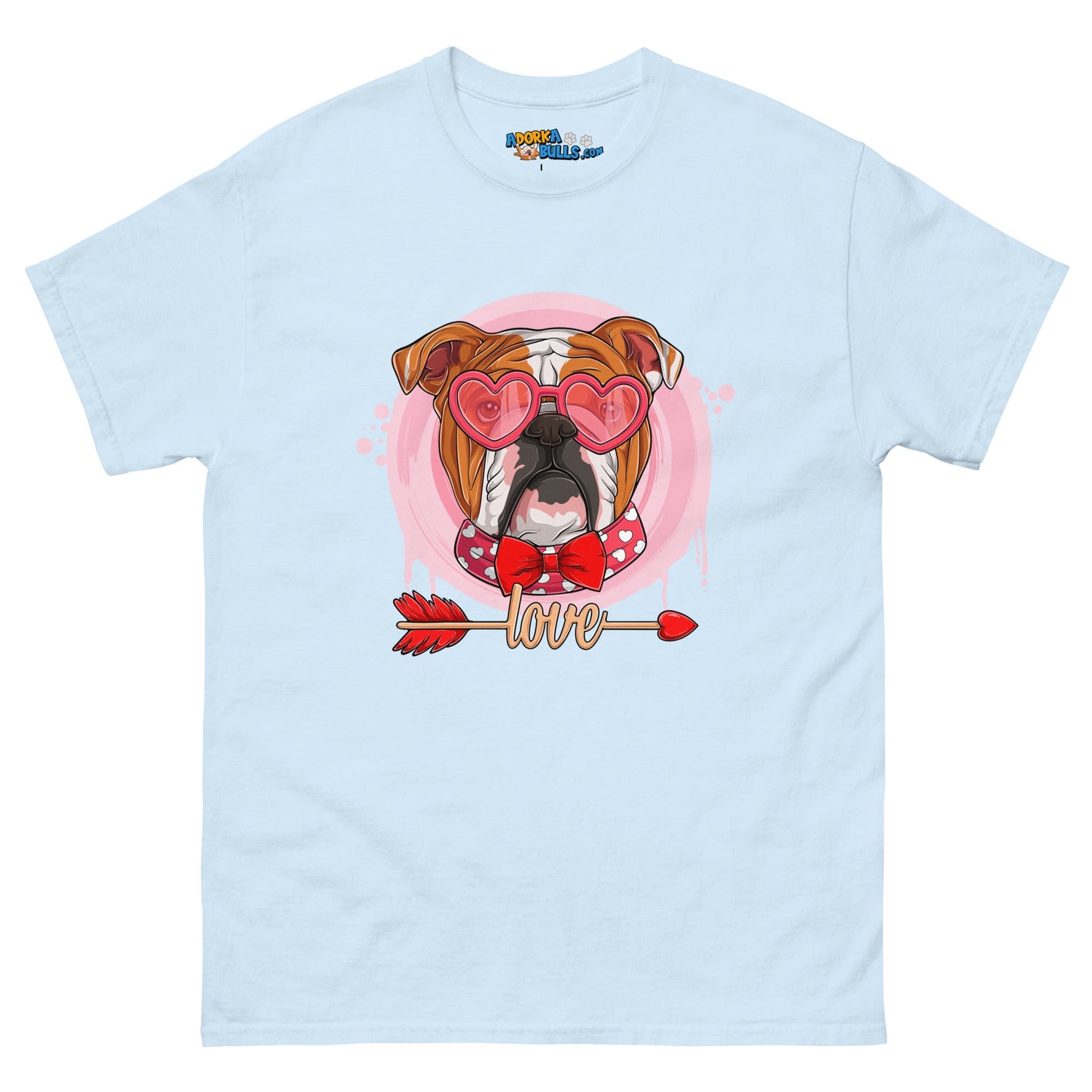 Hunky Red &amp; White Colored Male English Bulldog Valentine&