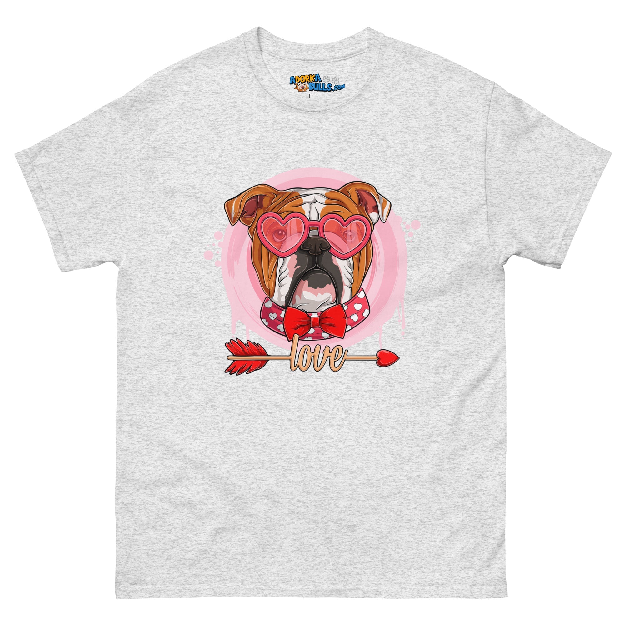 Hunky Red &amp; White Colored Male English Bulldog Valentine&