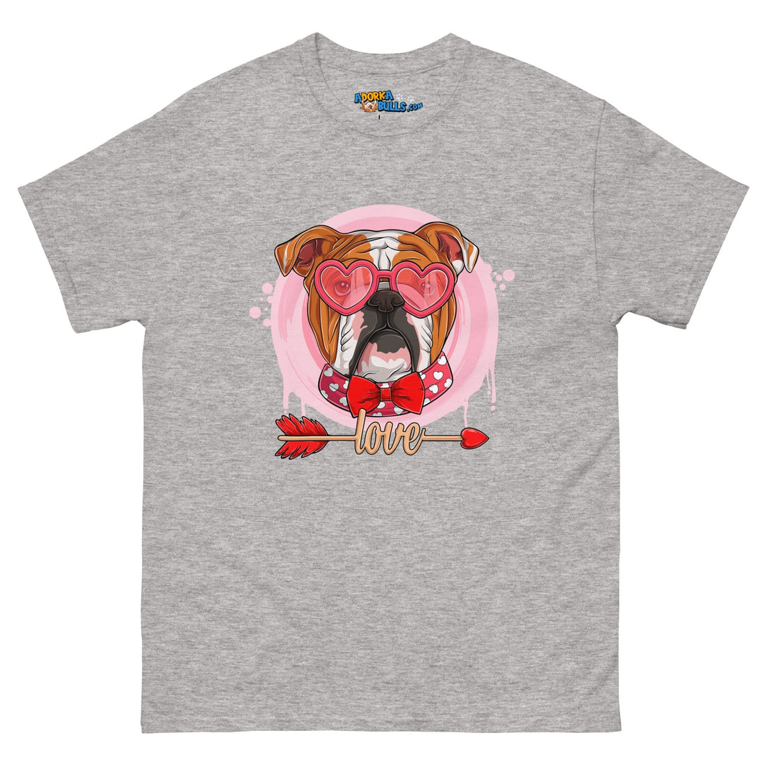 Hunky Red &amp; White Colored Male English Bulldog Valentine&