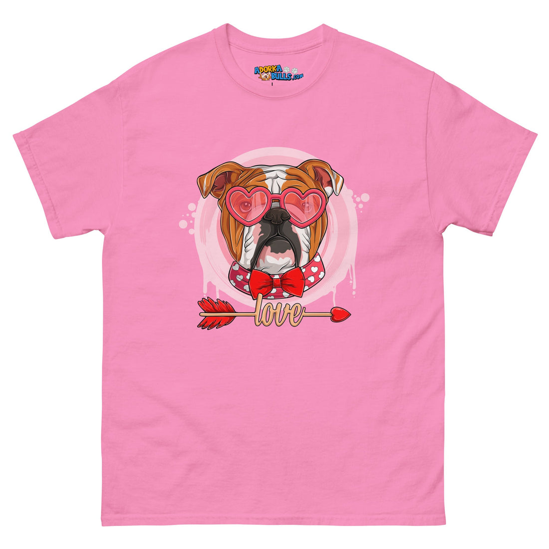 Hunky Red &amp; White Colored Male English Bulldog Valentine&