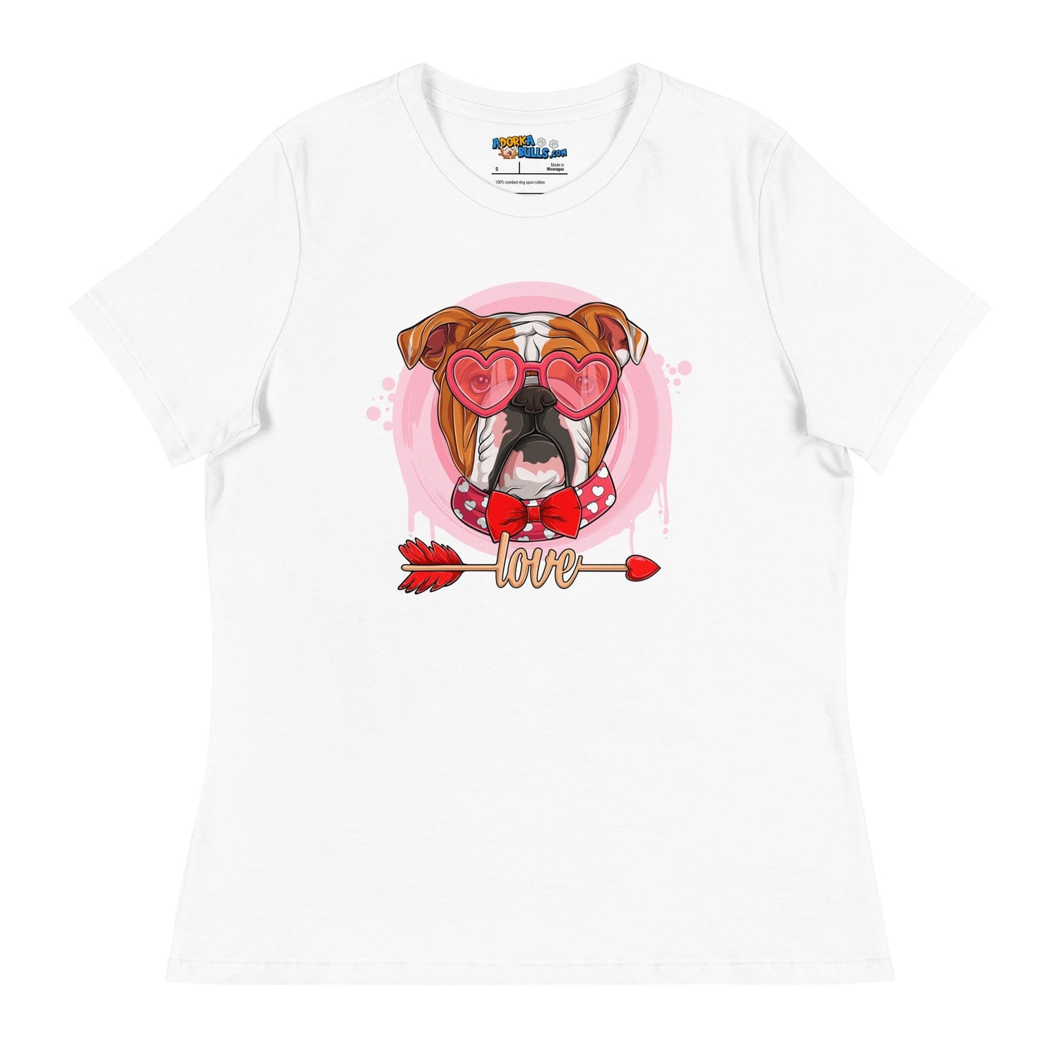 Hunky Red &amp; White Colored Male English Bulldog Valentine&