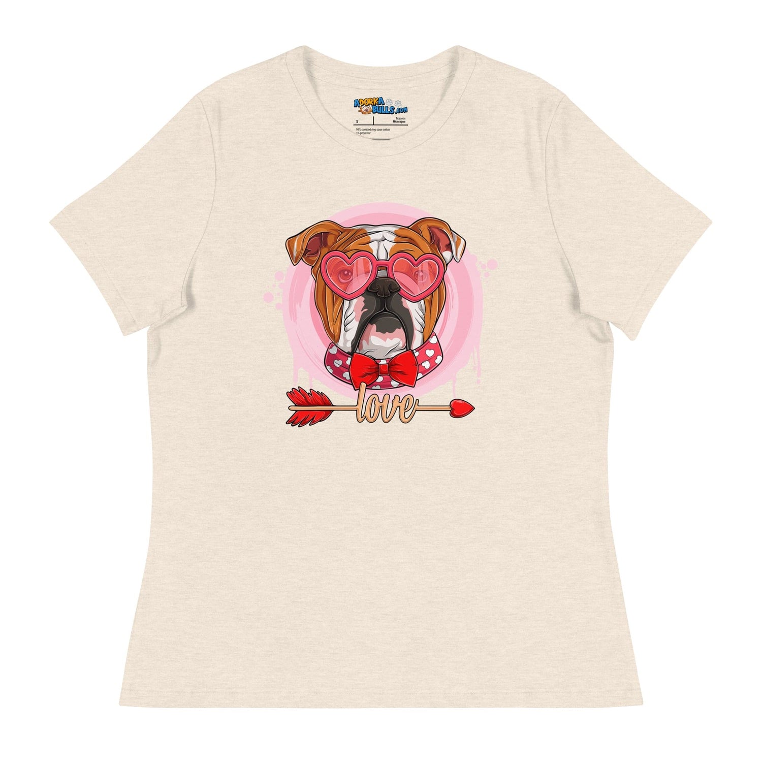 Hunky Red &amp; White Colored Male English Bulldog Valentine&