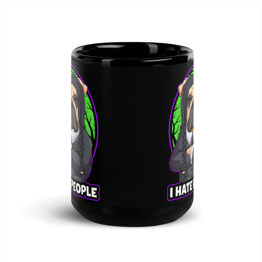 "I Hate People" Bulldog Halloween Mug